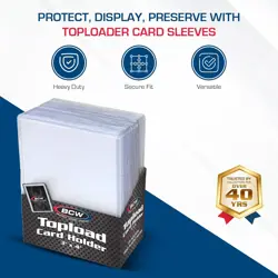 BCW 3x4 Topload Card Holder - Standard - 100ct | Rigid PVC Trading 100, Clear - Image 2