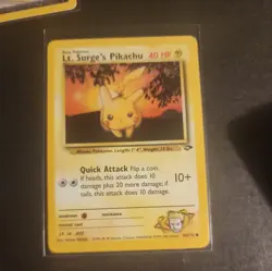 Lt. Surge’s Pikachu 1st Edition 84/132 Gym Challenge WOTC Vintage Pokemon - Image 1