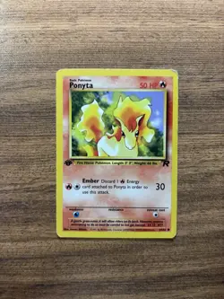 💎Ponyta 64/82 2000 Team Rocket 1st Edition Pokemon Card TCG WOTC Vintage - MP - Image 1