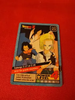 613 C-17 C18 Power Level Grand Combat Card DBZ Dragon Ball Z 1996 Carddass FR - Image 1