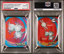 2004 POKEMON ADVANCED MAGNEMITE/MAGNETON ACTION CARD LENTICULAR • PSA 10 - POP 4 - Image 1