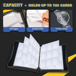 9-Pocket Trading Card Binder - 720 Pocket Waterproof Album for TCG - Image 4