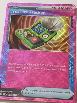 ACE SPEC HOLO Treasure Tracker 131/131 NM / M Prismatic Evolutions Pokemon Card - Image 2