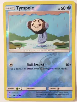 REVERSE HOLO Tympole 58/236 VLP Asako Ito Crocheted Cosmic Eclipse Pokemon Card - Image 1