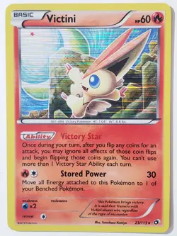 HOLO Victini 23/113 VLP - Legendary Treasures Pokemon Card - Tomokazu Komiya Art - Image 1