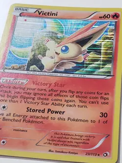 HOLO Victini 23/113 VLP - Legendary Treasures Pokemon Card - Tomokazu Komiya Art - Image 2
