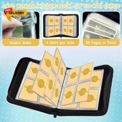4 Pocket Card Binder 400 Slots Album Folder TCG MTG Game Sports Cards 📘✨ - Image 5