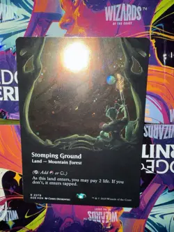 MTG Stomping Ground (Borderless) (Galaxy Foil) Edge of Eternities Foil (0378) - Image 1