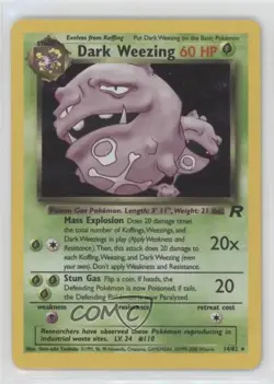 Dark Weezing Holo Pokemon Team Rocket #14 2000 2f4 - Image 1