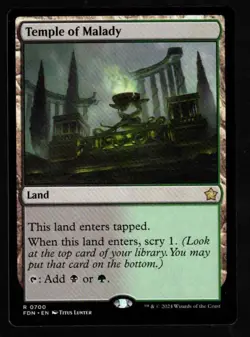 1 x Temple of Malady-Magic the Gathering-MTG-Foundations-Near Mint-rare - Image 1