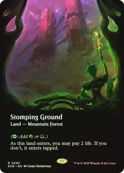 MTG - Stomping Ground - Borderless Foil - Edge of Eternities - Magic - Image 1