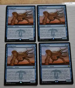 MTG Lot 4x Living Lore Blue Avatar Rare Creature - Image 1