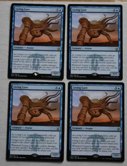 MTG Lot 4x Living Lore Blue Avatar Rare Creature - Image 2