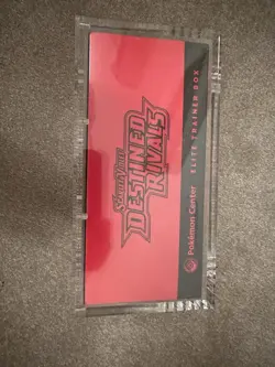 Pokemon Center Elite Trainer Box Destined Rivals Mint With Acrylic Case Box - Image 4