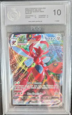 Scherox Scizor VMAX 119/189 Flammende Finsternis PGS 10 Mint Englisch Pokemon - Image 1