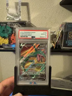 PSA 10 GEM MINT Rayquaza V Full Art 193/203 Pokemon Evolving Skies TCG - Image 1