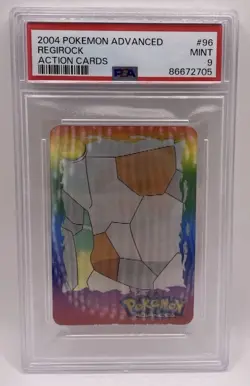 2004 POKEMON ADVANCED REGIROCK ACTION CARDS LENTICULAR • PSA 9 - POP 1 - Image 2