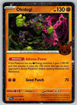 Pokemon TCG Halloween Trick Or Trade 2024 Okidogi #111/167 Cosmos Rare Pokemon - Image 1