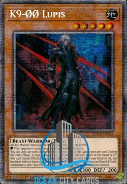 Yugioh K9-OO Lupis Yu-Gi-Oh! JUSH-EN034 1st Starlight Rare - Image 1