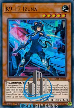 Yugioh K9-17 IZUNA ULTRA RARE 1st Edition JUSH-EN031 - Image 1