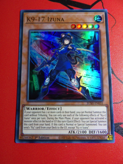 Yugioh K9-17 IZUNA ULTRA RARE 1st Edition JUSH-EN031 - Image 1
