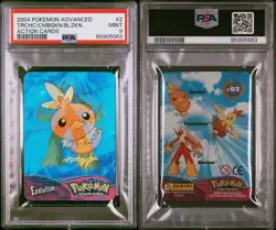 2004 POKEMON ADVANCED TRCHC/CMBSKN/BLZKN ACTION CARD LENTICULAR • PSA 9 - POP 10 - Image 1