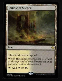 1 x Temple of Silence-Magic the Gathering-MTG-Foundations-Near Mint-rare - Image 1