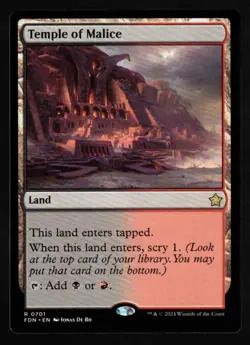1 x Temple of Malice-Magic the Gathering-MTG-Foundations-Near Mint-rare - Image 1