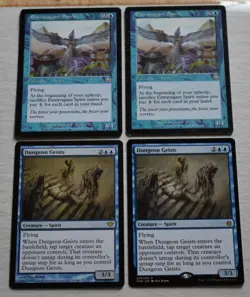 MTG Lot 2x Extravagant Spirit & 2x Dungeon Geists Rare Blue Creature - Image 1