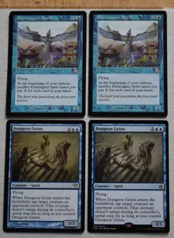 MTG Lot 2x Extravagant Spirit & 2x Dungeon Geists Rare Blue Creature - Image 2