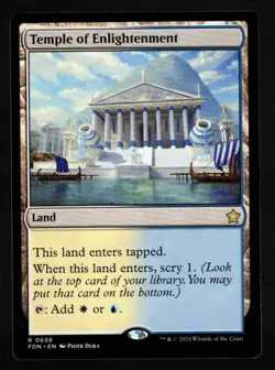 1 x Temple of Enlightenment-Magic the Gathering-MTG-Foundations-Near Mint-rare - Image 1