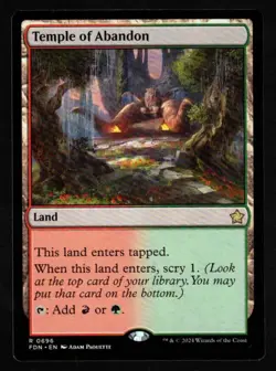 1 x Temple of Abandon-Magic the Gathering-MTG-Foundations-Near Mint-rare - Image 1