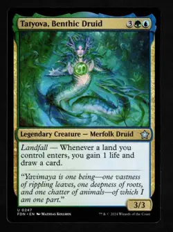 1 x Tatyova, Benthic Druid-Magic the Gathering-MTG-Foundations-Near Mint-1x - Image 1
