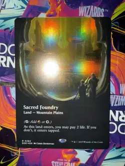 Magic MTG *FOIL* Sacred Foundry (Borderless) - Edge of Eternities - #0282 - Image 1