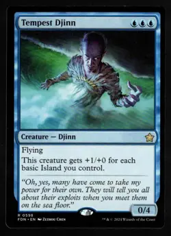4x Tempest Djinn-Magic the Gathering-MTG-Foundations-Near Mint-4x-rare - Image 1