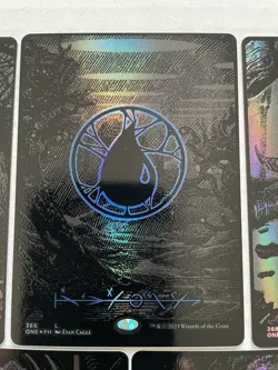 MTG ONE Compleat Bundle Oil Slick Raised Foil Lands One of Each Basic Land - Image 4