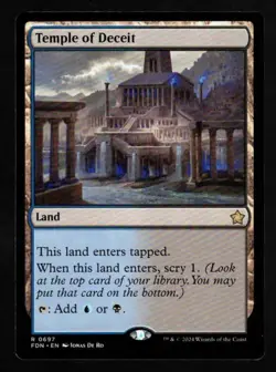 1 x Temple of Deceit-Magic the Gathering-MTG-Foundations-Near Mint-rare - Image 1