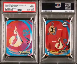 2004 POKEMON ADVANCED FEEBAS/MILOTIC ACTION CARD LENTICULAR • PSA 9- POP 3 - Image 1