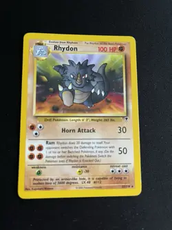 Rhydon 35/110 MINT/NM Non Holo Rare Legendary Collection Pokemon Vintage WOTC - Image 1