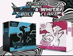 ALL 10 Boxes✅9x Pokemon Black Bolt and White Flare ETB and 1x Prismatic ETB - Image 2