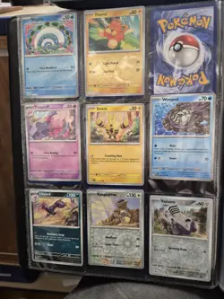 Pokemon Binder Containing 90-100 Cards. All Genuine See Photos - Image 2