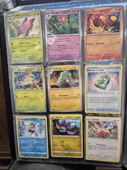 Pokemon Binder Containing 90-100 Cards. All Genuine See Photos - Image 4