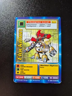 St-72 Clockmon Digimon Swedish Promo Card TCG Rare Digi-Battle Bandai - Image 1