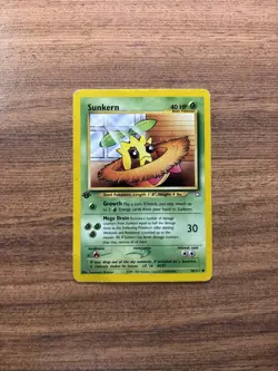 💎Pokemon Card: Neo Genesis 1st Edition Common: Sunkern 78/111 DMG - Image 1