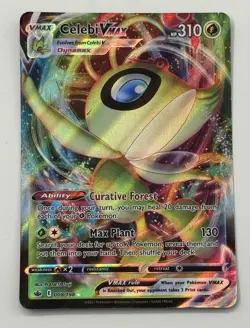 Pokemon TCG Celebi VMax Chilling Reign 008/198 Ultra Rare Holo MP Card SEE PICS - Image 1