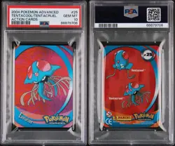 2004 POKEMON ADVANCED TENTACOOL/TENTACRUEL ACTION CARD LENTICULAR • PSA 10 POP 2 - Image 1