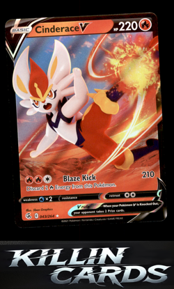Cinderace V (43) 043/264 Pokemon Ultra Rare SWSH08: Fusion Strike Card NM - Image 1