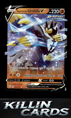 Rapid Strike Urshifu V 087/163 Pokemon Ultra Rare SWSH05: Battle Styles Card NM - Image 1