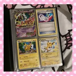 Pokemon Trading Card Game binder + 60 cards and a mini pikachu figure !! - Image 2