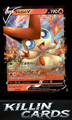Victini V 021/163 Pokemon Ultra Rare SWSH05: Battle Styles Card NM - Image 1